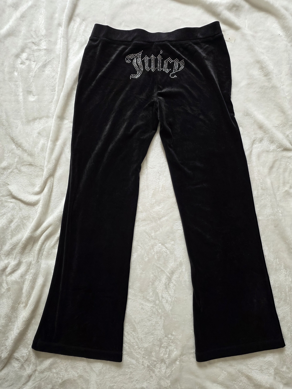 NWT Juicy Couture OG Bling Liquorice Black Velour Tracksuit Set Rhinestone Logo - Picture 11 of 15